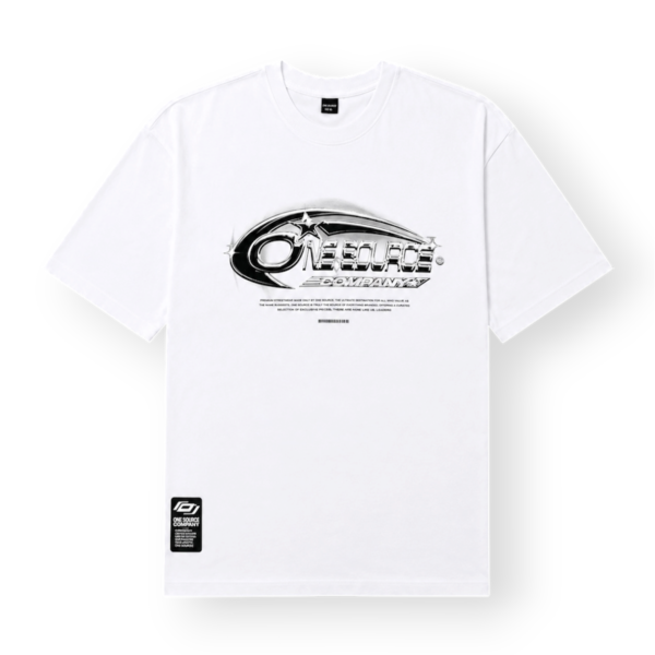One Source Mettalic Tee White